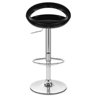 tabouret de bar  noir rembourré avec dossier