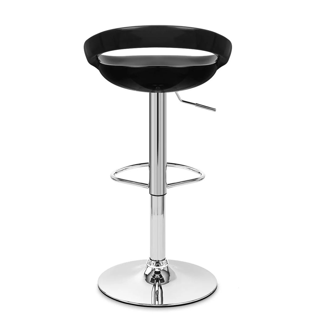 tabouret de bar  noir rembourré avec dossier