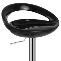 tabouret de bar  noir rembourré avec dossier