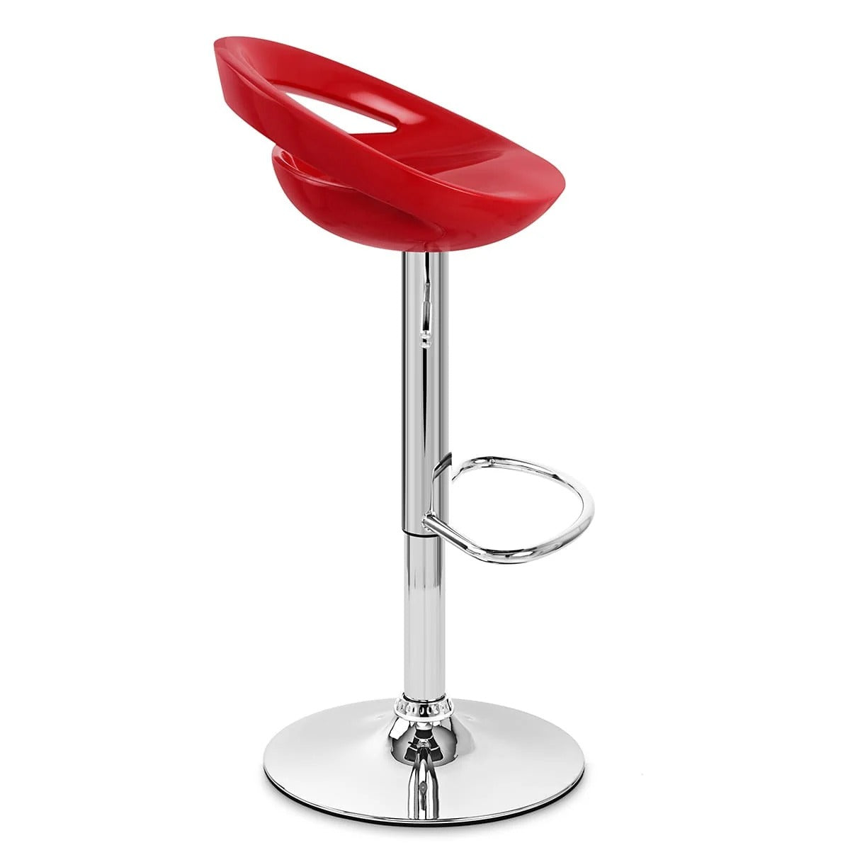 tabouret de bar  noir rembourré avec dossier