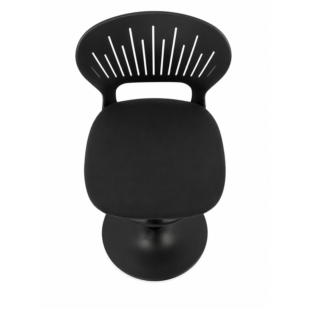 Tabouret de Bar Réglable Noir – Design Moderne et Confortable