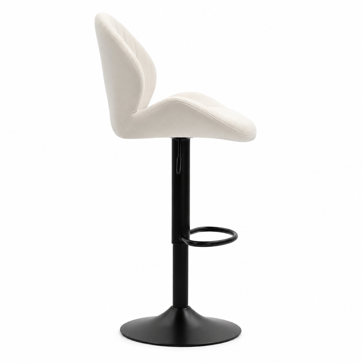 Tabouret de Bar Moderne Coquillage – Chaise Haute Pivotante Réglable avec Dossier