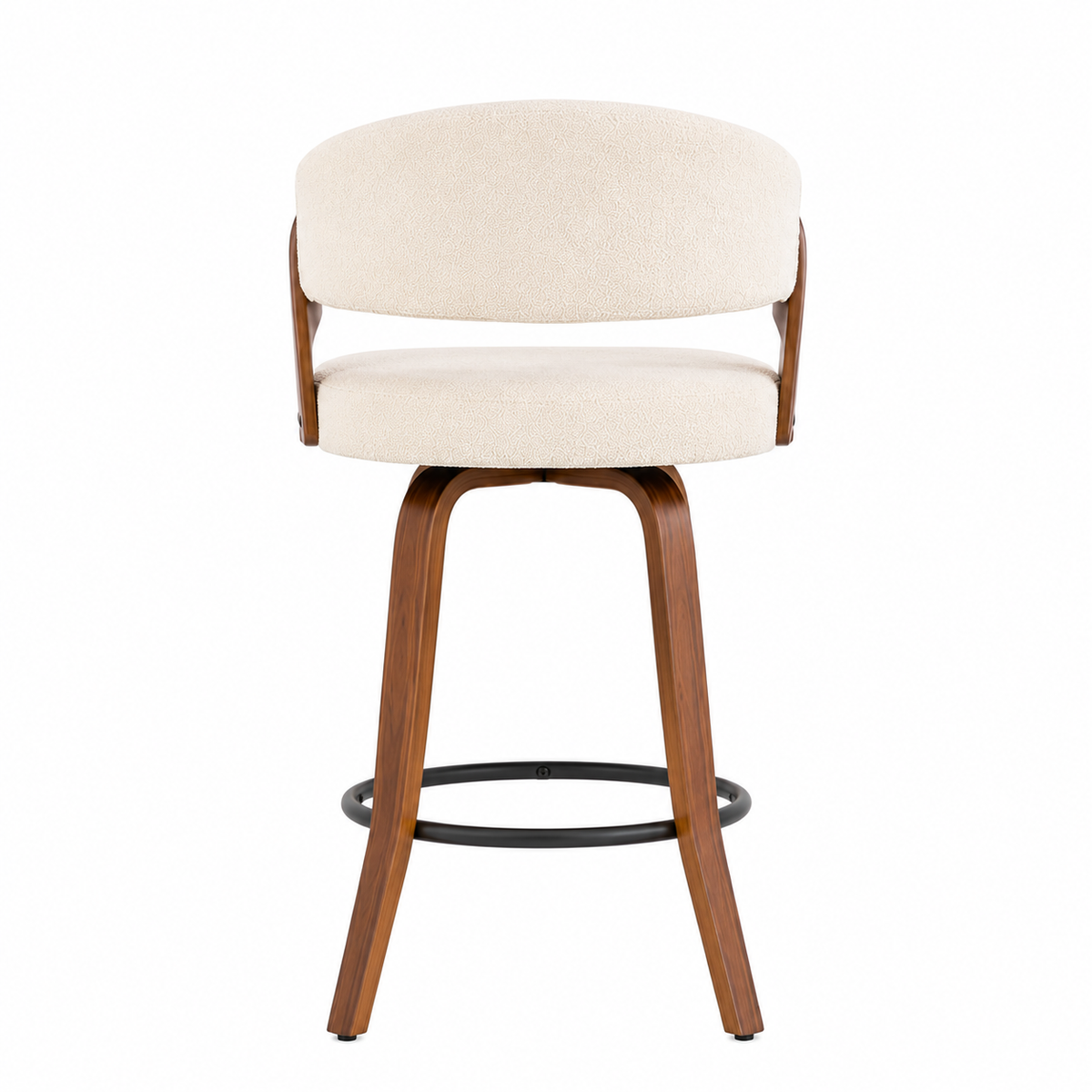 Tabourets de Bar Pivotants Modernes en Bois Courbé