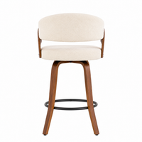 Tabourets de Bar Pivotants Modernes en Bois Courbé