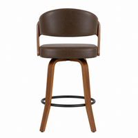 Tabourets de Bar Pivotants Modernes en Bois Courbé