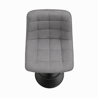 tabourets de bar pivotants gris foncé – Hauteur réglable, dossier ergonomique, assise rembourrée, repose-pieds, design moderne