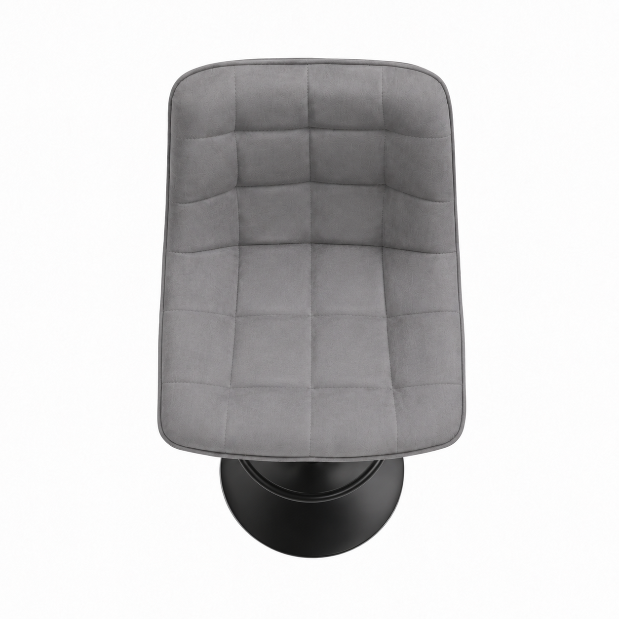 tabourets de bar pivotants gris foncé – Hauteur réglable, dossier ergonomique, assise rembourrée, repose-pieds, design moderne