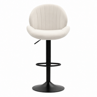 Tabouret de Bar Moderne Coquillage – Chaise Haute Pivotante Réglable avec Dossier