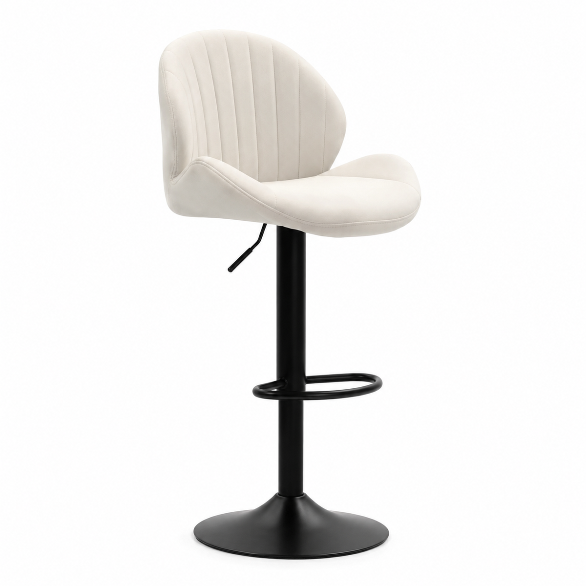 Tabouret de Bar Moderne Coquillage – Chaise Haute Pivotante Réglable avec Dossier