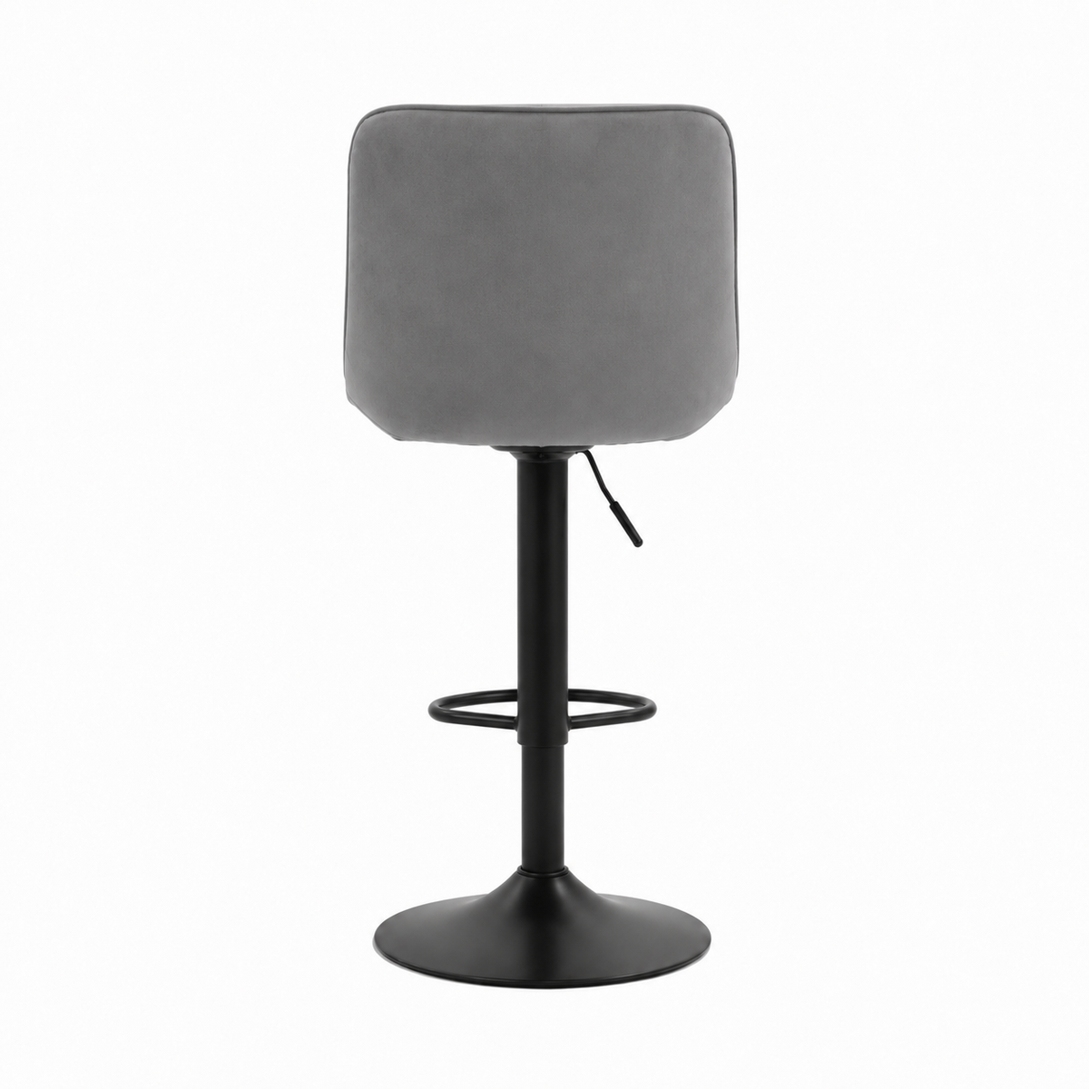 tabourets de bar pivotants gris foncé – Hauteur réglable, dossier ergonomique, assise rembourrée, repose-pieds, design moderne