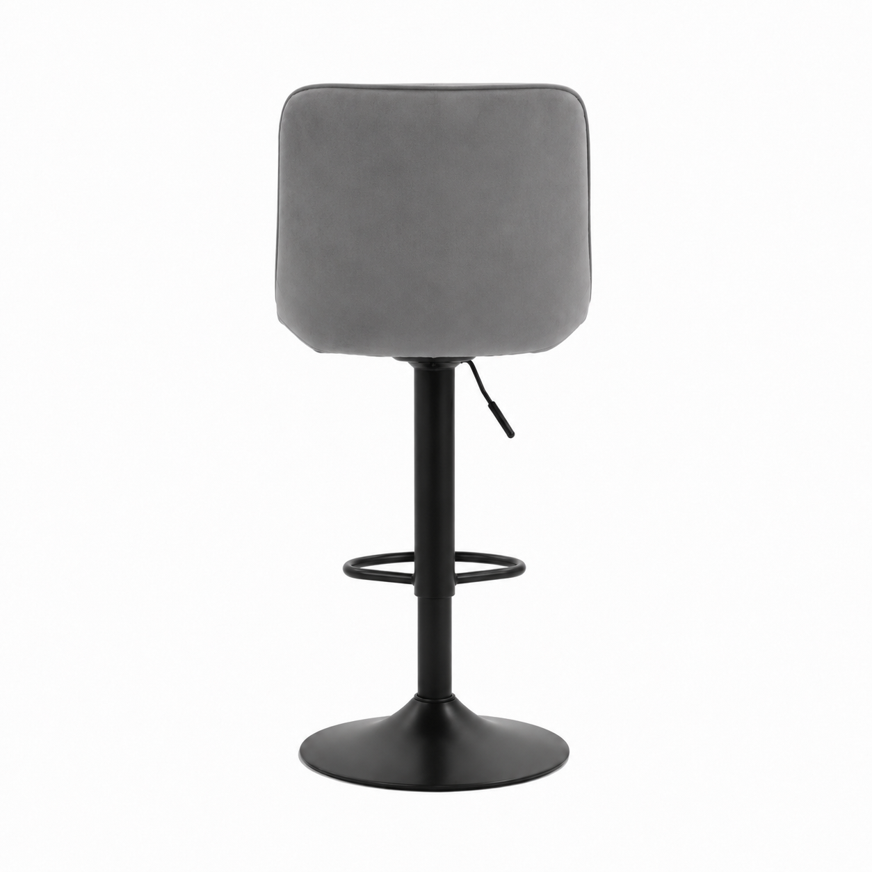 tabourets de bar pivotants gris foncé – Hauteur réglable, dossier ergonomique, assise rembourrée, repose-pieds, design moderne
