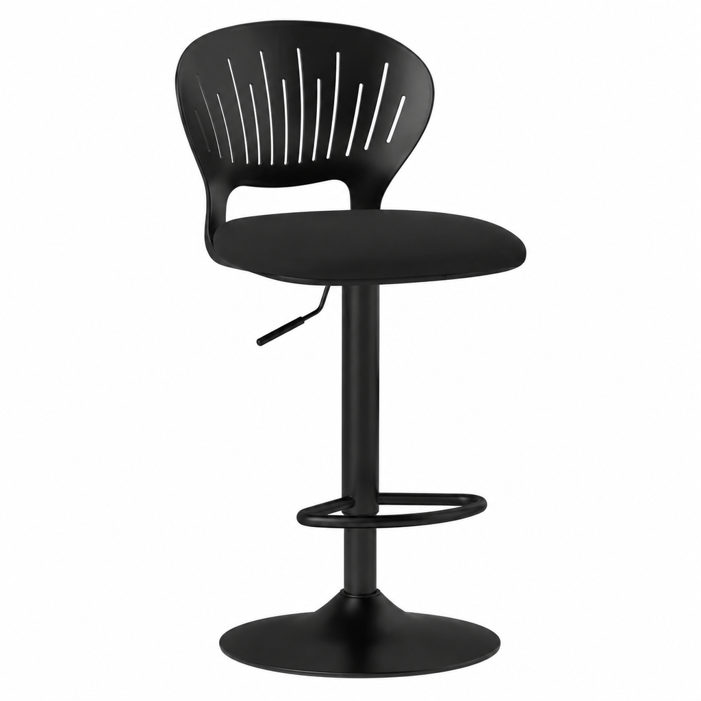 Tabouret de Bar Réglable Noir – Design Moderne et Confortable