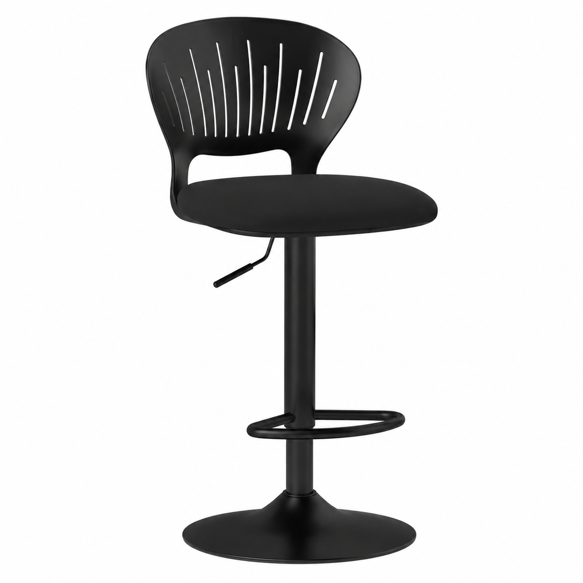 Tabouret de Bar Réglable Noir – Design Moderne et Confortable