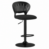 Tabouret de Bar Réglable Noir – Design Moderne et Confortable