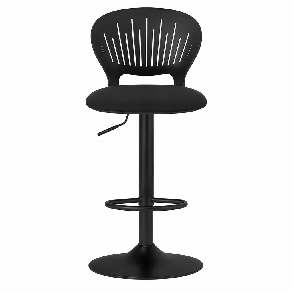 Tabouret de Bar Réglable Noir – Design Moderne et Confortable