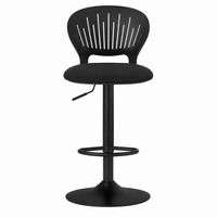 Tabouret de Bar Réglable Noir – Design Moderne et Confortable