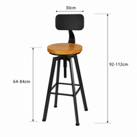 tabouret de bar en bois